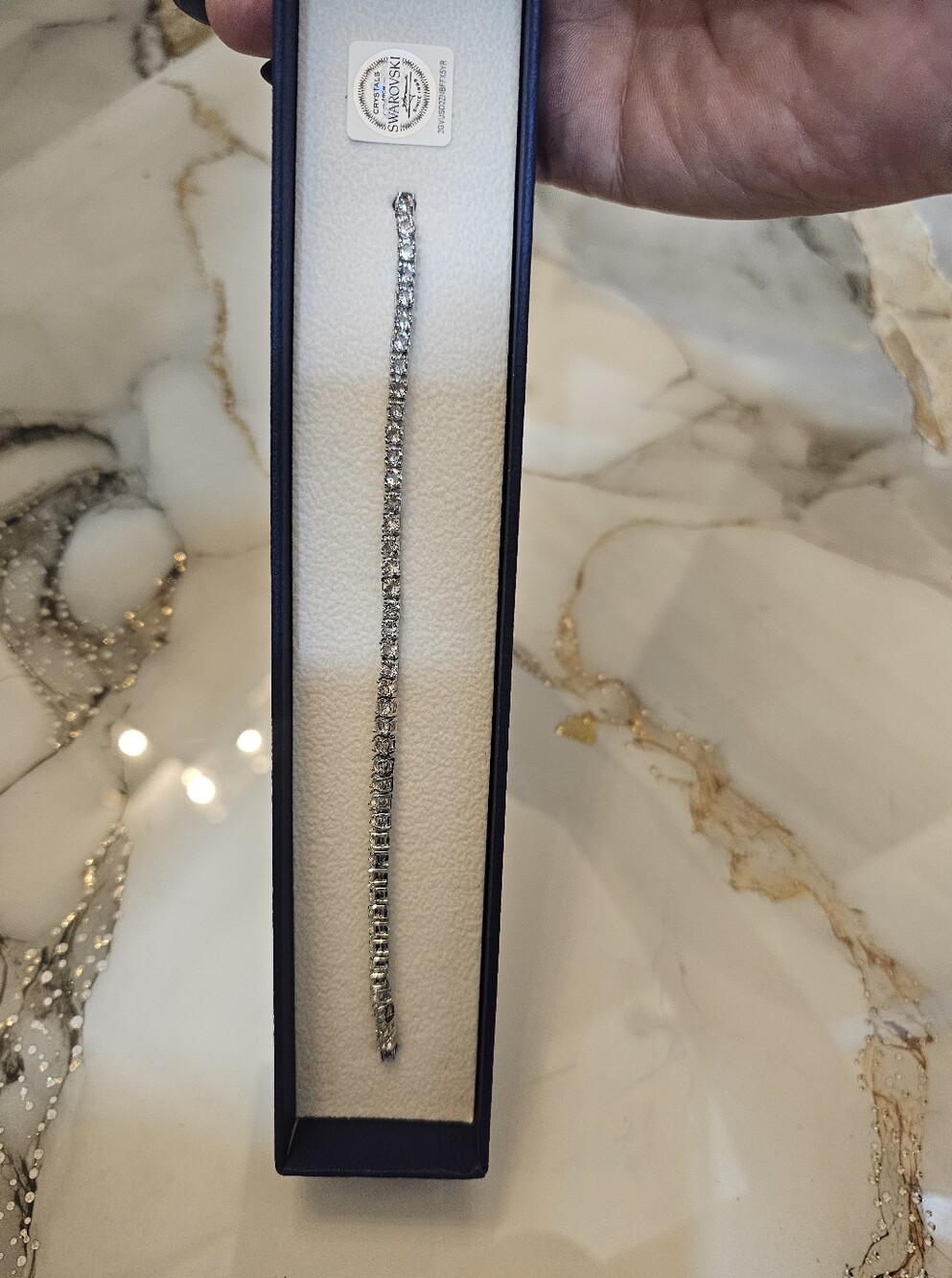 Aura Swarovski Clear Crystal Tennis Bracelet